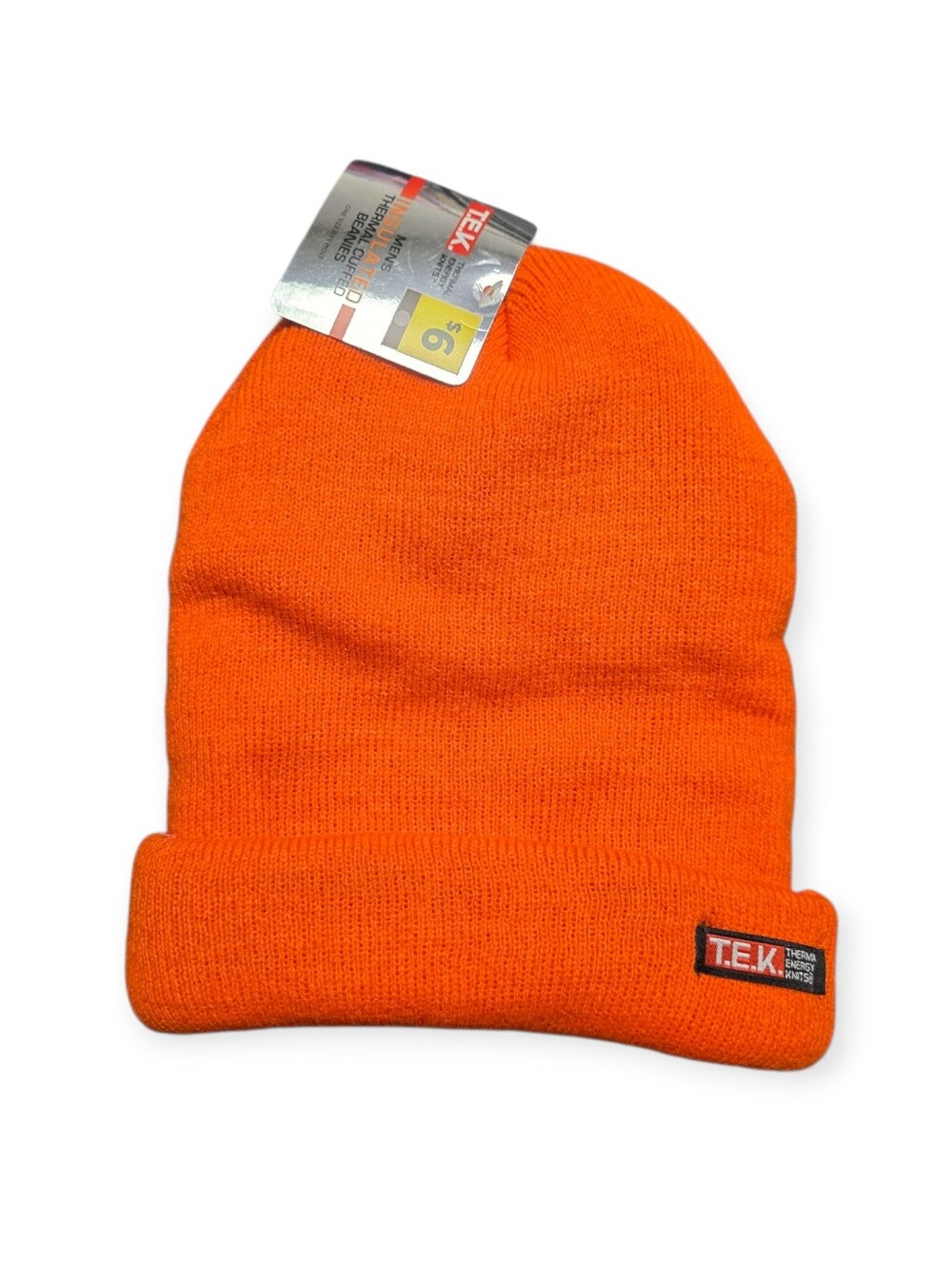 NWT T.E.K. Classic Thermal Beanie - Blaze Orange Insulated Winter Hat OSFM